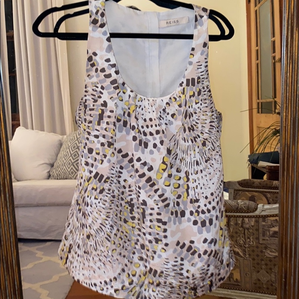 Reiss SILK PRINT TOP